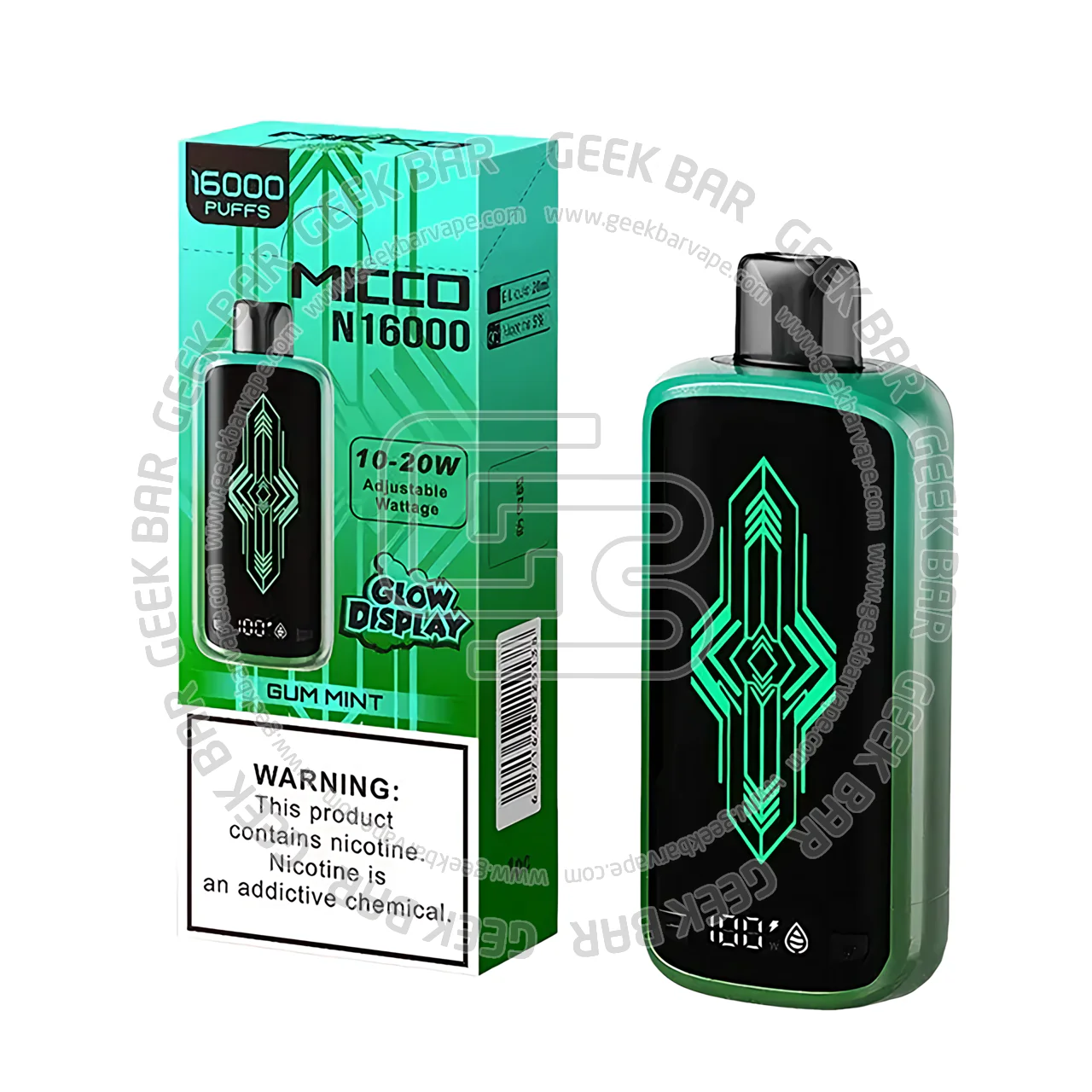 Micco N Glow Display Vape 16000 Puffs - Image 3